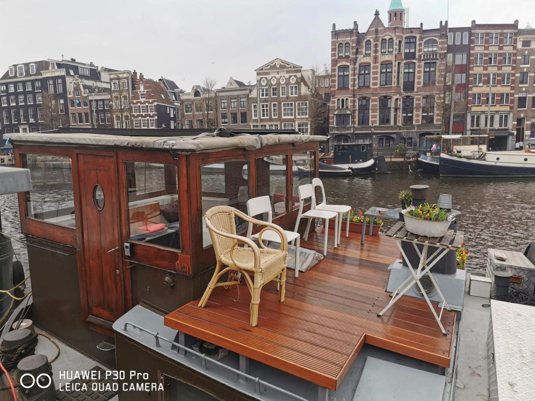 Waterloo Square River Vieuw Houseboat Amesterdão Exterior foto